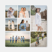 自分だけの7枚の写真コラージュを作成 マグネット (正面)