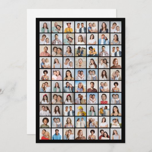 自分だけの70枚の写真コラージュを作成 ノートカード (正面/裏面)