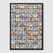 自分だけの70枚の写真コラージュを作成 マグネット招待状 (正面)