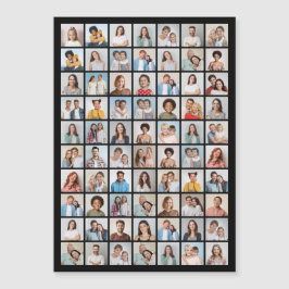 自分だけの70枚の写真コラージュを作成 マグネット招待状