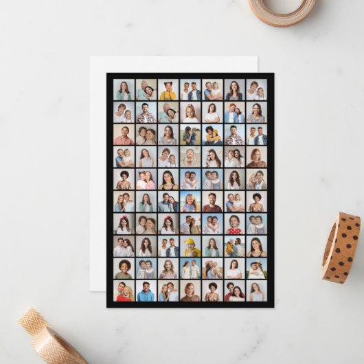 自分だけの70枚写真コラージュを作成 ノートカード (正面/裏面インサイチュ)