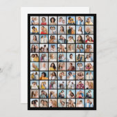 自分だけの70枚写真コラージュを作成 招待状 (正面/裏面)