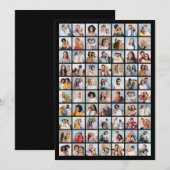 自分だけの70枚写真コラージュを作成 招待状 (正面/裏面)