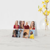 自分だけの8枚の写真のオリジナルコラージュを作成 カード (黄色い花)