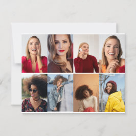 自分だけの8枚の写真のオリジナルコラージュを作成 ノートカード