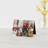 自分だけの8枚の写真の コラージュをデザイン カード (黄色い花)