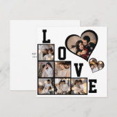 自分だけの8枚の写真の コラージュをデザイン 案内状 (正面/裏面)