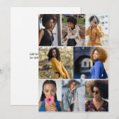 自分だけの8枚の写真の コラージュを作成 シーズンカード (正面/裏面)