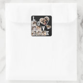 自分だけの8枚の写真の コラージュを作成 スクエアシール (バッグ)