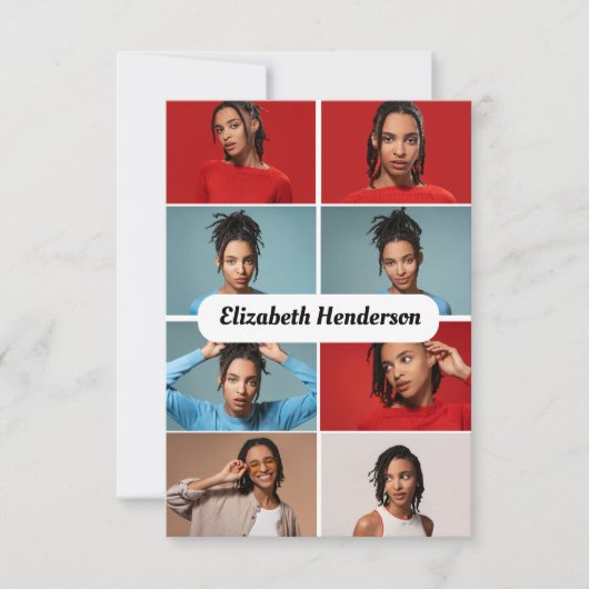 自分だけの8枚の写真をデザインしよう カード (正面)