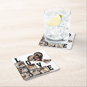 自分だけの8枚の写真コラージュをデザインしよう スクエアペーパーコースター (インサイチュ)