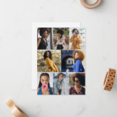 自分だけの8枚の写真コラージュをデザインしよう ノートカード (正面/裏面インサイチュ)