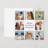 自分だけの8枚の写真コラージュを作成 - あなたのメッセージを追加 ノートカード (正面/裏面)