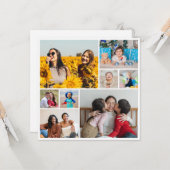 自分だけの8枚の写真コラージュを作成 カード (正面/裏面インサイチュ)