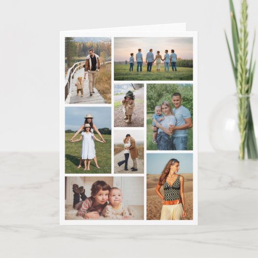 自分だけの8枚の写真コラージュを作成 カード (正面)