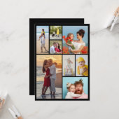 自分だけの8枚の写真コラージュを作成 カード (正面/裏面インサイチュ)