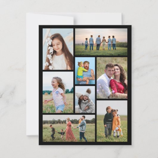 自分だけの8枚の写真コラージュを作成 カード (正面)