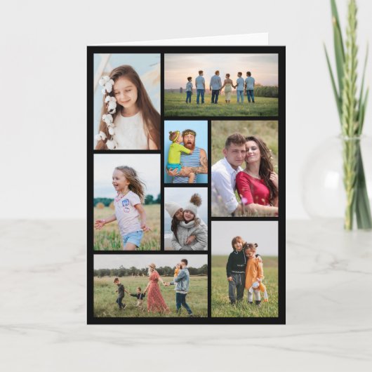 自分だけの8枚の写真コラージュを作成 カード (正面)