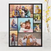 自分だけの8枚の写真コラージュを作成 カード (黄色い花)