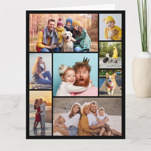 自分だけの8枚の写真コラージュを作成 カード (正面)