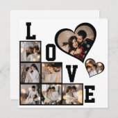 自分だけの8枚の写真コラージュを作成 サンキューカード (正面/裏面)