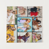 自分だけの8枚の写真コラージュを作成 タペストリー (正面(横))