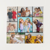 自分だけの8枚の写真コラージュを作成 タペストリー (正面)