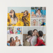 自分だけの8枚の写真コラージュを作成 タペストリー (正面)