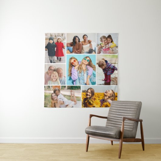 自分だけの8枚の写真コラージュを作成 タペストリー (インサイチュ)