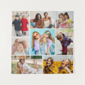 自分だけの8枚の写真コラージュを作成 タペストリー (正面)