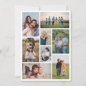 自分だけの8枚の写真コラージュを作成 ノートカード (正面)