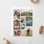 自分だけの8枚の写真コラージュを作成 ノートカード (正面/裏面インサイチュ)