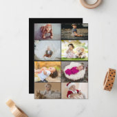 自分だけの8枚の写真コラージュを作成 ノートカード (正面/裏面インサイチュ)