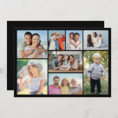 自分だけの8枚の写真コラージュを作成 ノートカード (正面/裏面)