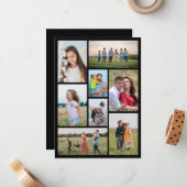 自分だけの8枚の写真コラージュを作成 ノートカード (正面/裏面インサイチュ)