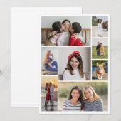 自分だけの8枚の写真コラージュを作成 ノートカード (正面/裏面)