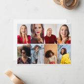 自分だけの8枚の写真コラージュを作成 ノートカード (正面/裏面インサイチュ)