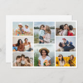 自分だけの8枚の写真コラージュを作成 ノートカード (正面/裏面)