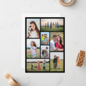 自分だけの8枚の写真コラージュを作成 ノートカード (正面/裏面インサイチュ)