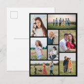 自分だけの8枚の写真コラージュを作成 ポストカード (正面/裏面)