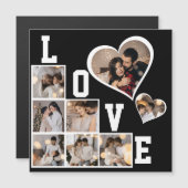 自分だけの8枚の写真コラージュを作成 マグネット招待状 (正面/裏面)