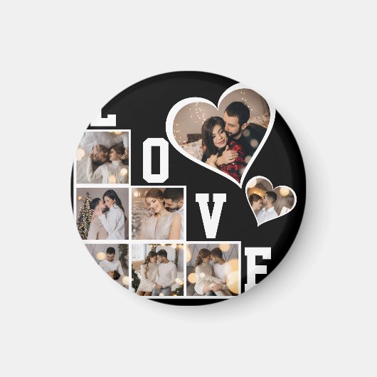 自分だけの8枚の写真コラージュを作成 マグネット (正面)