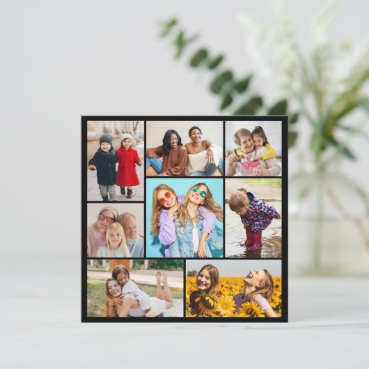 自分だけの8枚の写真コラージュを作成 招待状 (スタンド正面)