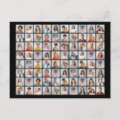 自分だけの80枚の写真コラージュを作成 ポストカード (正面)