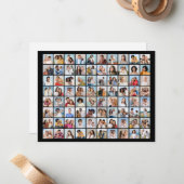 自分だけの80枚の写真コラージュを作成 編集可能な色 ノートカード (正面/裏面インサイチュ)