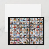 自分だけの80枚の写真コラージュを作成 編集可能な色 ノートカード (正面/裏面)