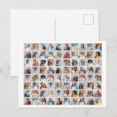 自分だけの80枚の写真コラージュを作成 編集可能な色 ポストカード (正面/裏面)
