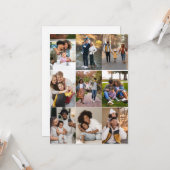 自分だけの9枚の写真コラージュを作成 カード (正面/裏面インサイチュ)