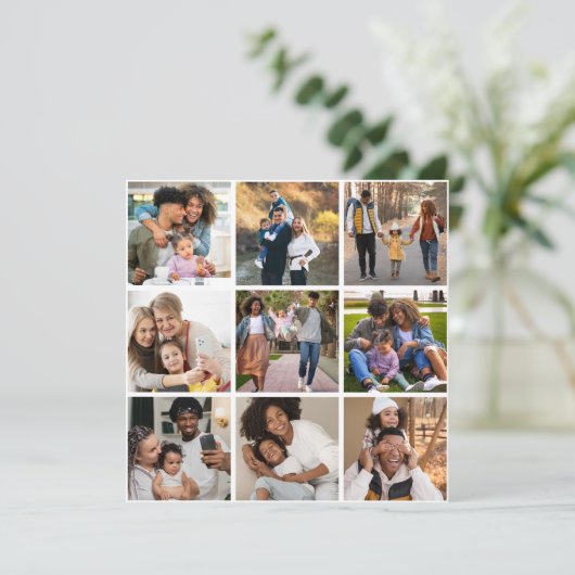 自分だけの9枚の写真コラージュを作成 カード (スタンド正面)