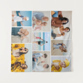 自分だけの9枚の写真コラージュを作成 タペストリー (正面(横))